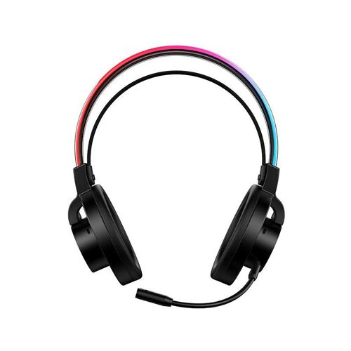 Casque Audio pour Jeux Vidéo Sans Fil 2,4 GHz Bluetooth Microphone 30 ms Noir YONIS