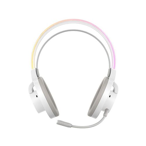 Casque Audio pour Jeux Vidéo Sans Fil 2,4 GHz Bluetooth Microphone 30 ms Blanc YONIS