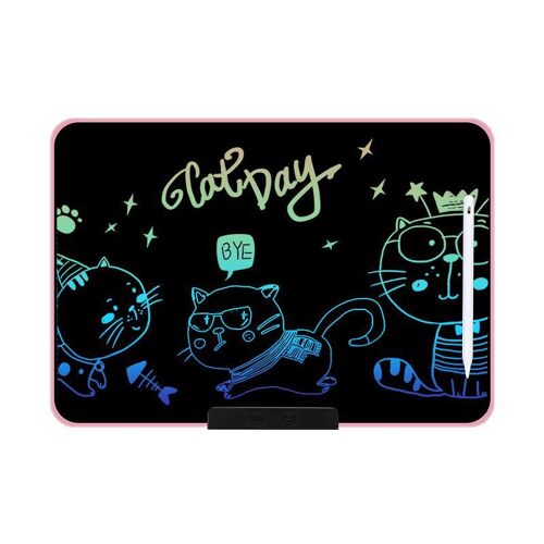 Tablette De Dessin LCD 16 Pouces Rose Rechargeable Sans Lumière Bleue YONIS
