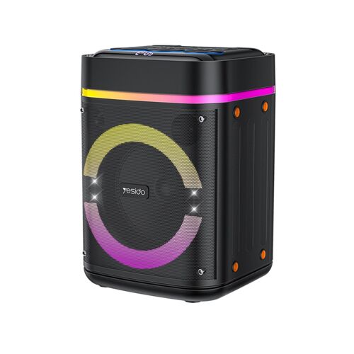 Enceinte Bluetooth 45 W 8 Pouces avec 2 Microphones et Éclairage RGB YONIS