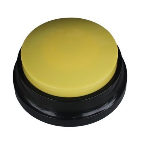Bouton De Communication Pour Chien Enregistrement Vocal Personnalisable 30 S Jaune Yonis