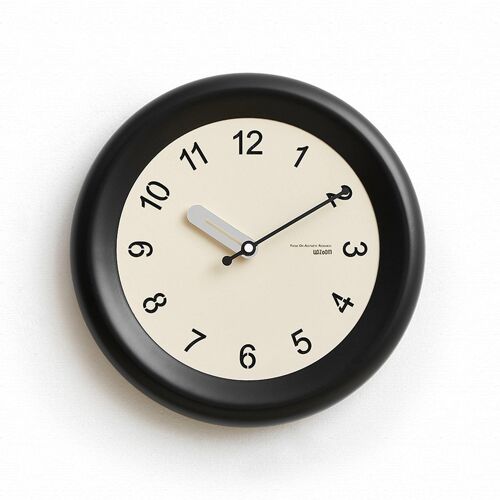Horloge Murale Silencieuse à Quartz Décor Rétro Noir 30 cm YONIS