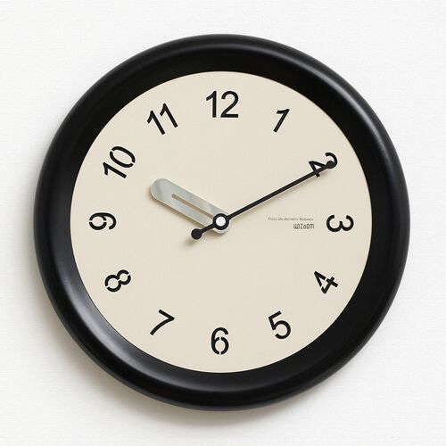 Horloge Murale Silencieuse 39 cm Noir Style Rétro Cadran 3D YONIS