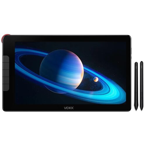 Tablette Graphique avec Écran 15,6 Pouces IPS Full HD 16384 Niveaux et Molette Rouge YONIS