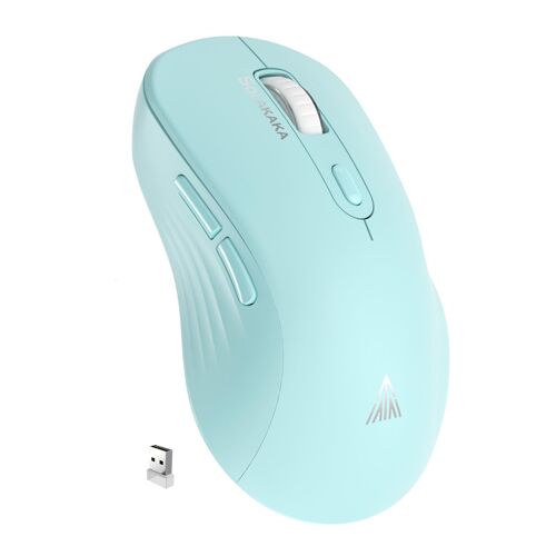 Souris Sans Fil Silencieuse Bluetooth 2.4 GHz 4200 DPI Rechargeable USB Type C Vert YONIS