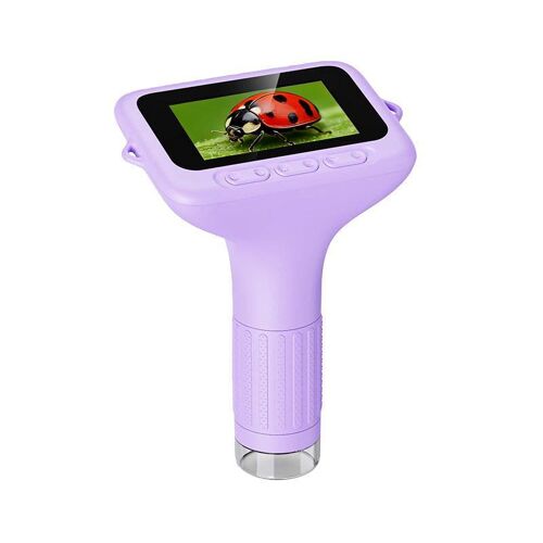 Microscope Numérique Portable pour Enfants Écran IPS 3 Pouces 1080P 8 LED Violet YONIS