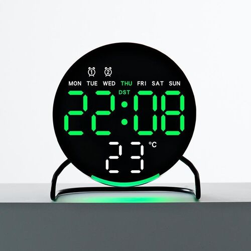 Réveil LED Numérique avec Alarme Veilleuse et Luminosité Réglable YONIS