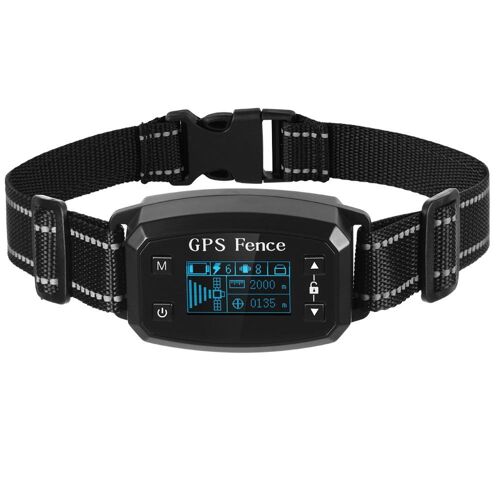 Collier De Dressage Gps Pour Chien Écran Oled Portée 2000 M Étanche Ipx6 Noir Yonis