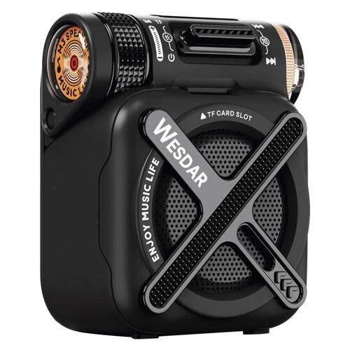 Mini Enceinte Portable en Aluminium 5 W Bluetooth 5.4 Carte TF Noir YONIS
