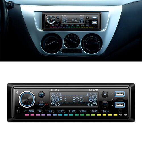 Autoradio 1 DIN Bluetooth avec Lecteur MP3 Radio FM Carte 64 Go Double USB YONIS