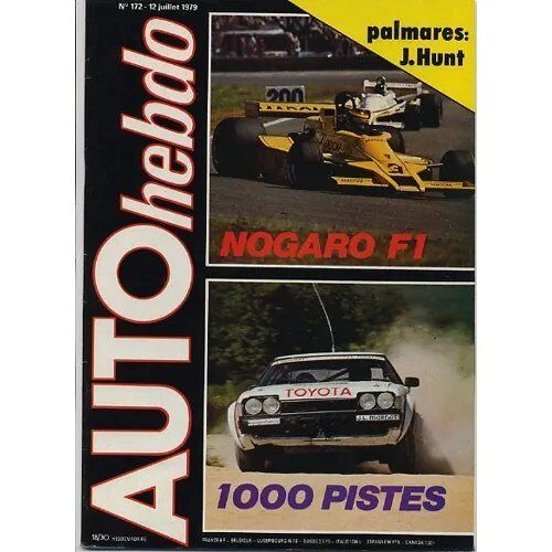 Auto Hebdo 172 De 1979 Aurora,Gaillard,Ford Escort Gr1,Hunt,1000 Pistes,Nogaro Production,