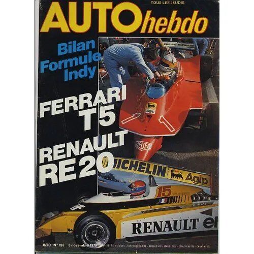 Auto Hebdo 193 De 1979 Chevron B51,Ferrari T5,Renault Re20,Rac Rally,Mikkola,Bilan Indycar,Rallye Du Var,Volant Aco,