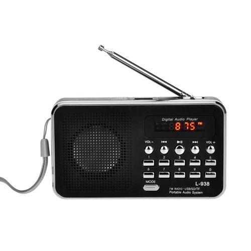Lecteur audio MP3 Radio FM ROM 32 Go Noir YONIS