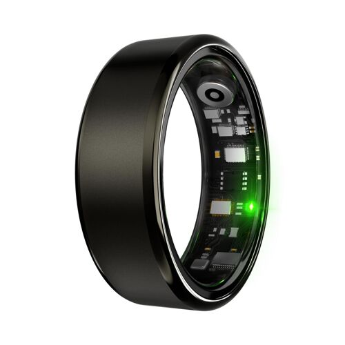 Bague Connectée Taille 12 Suivi Fréquence Cardiaque Saturation Oxygène Sommeil Noir YONIS