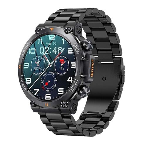 Montre Connectée Appels Bluetooth Suivi Cardiaque Tension Artérielle Écran IPS Noir YONIS