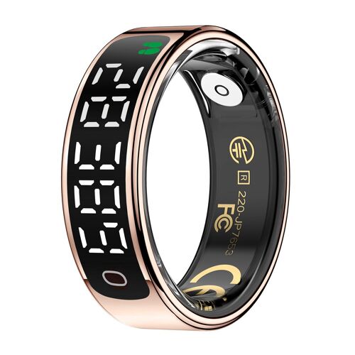 Bague Connectée Taille 12 Suivi Cardiaque Oxygène Sanguin Sommeil Étanche 5ATM Rose YONIS