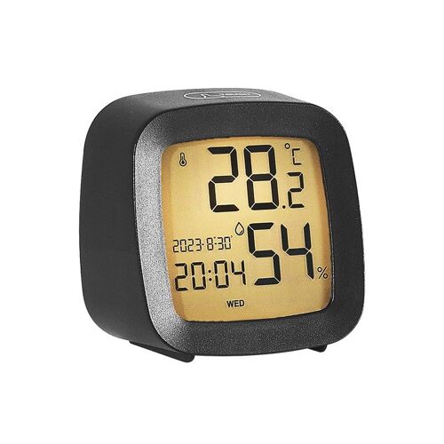 Réveil LCD De Chevet Avec Température Humidité Alarme Et Calendrier Noir YONIS