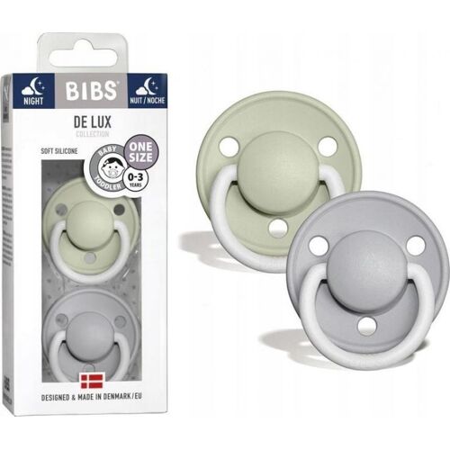 Tétines Bibs Delux Silicone Lot De 2 Embout Rond, Fini Mat, Taille Unique