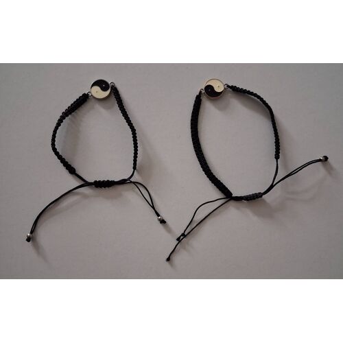 Lot De 2 Bracelets Yin Et Yang