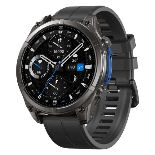 Montre Connectée Robuste Avec Écran AMOLED 1.43 Pouce Lampe Torche Intégrée Noir YONIS