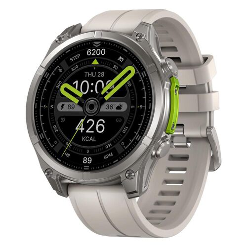 Montre Connectée Robuste Avec Écran AMOLED 1.43 Pouce Lampe Torche Intégrée Gris YONIS
