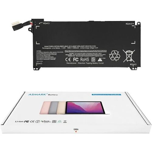 Batterie PG06XL 70 Wh 6000 mAh 11,55 V pour HP Omen 15-DH, 15T-DH et Omen 5 Air ¿ Li-ion.