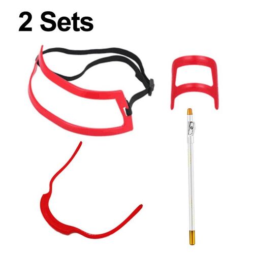 Lot De 2 Règles De Traçage De Barbe Avec Élastique En Pp Pour Tracer La Ligne Yonis
