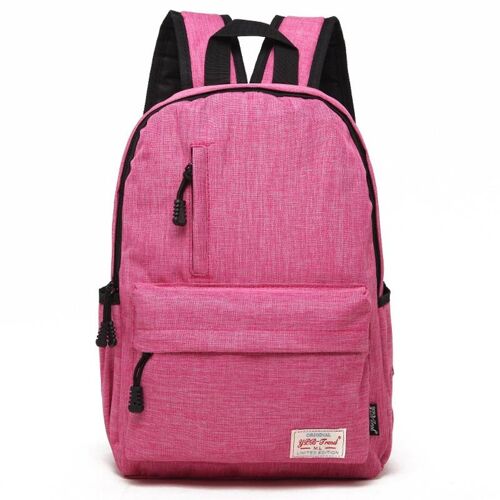 Sac À Dos Pour Ordinateur Portable En Toile Jusqu'à 13.3 Pouces Compartiment Dédié Magenta YONIS