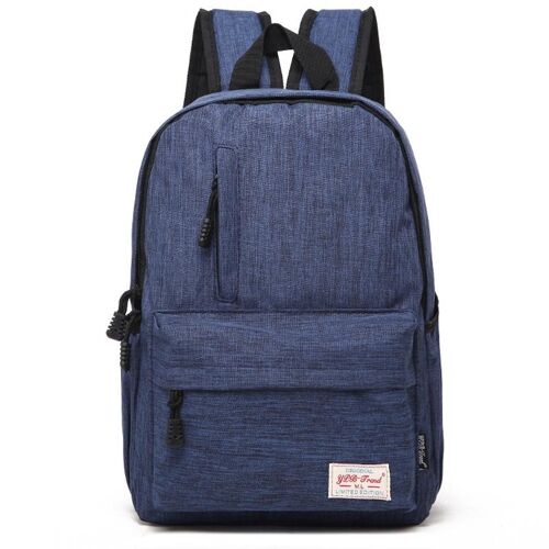 Sac À Dos Pour Ordinateur Portable En Toile Jusqu'à 13.3 Pouces Compartiment Dédié Bleu YONIS
