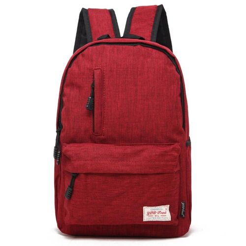 Sac À Dos Pour Ordinateur Portable En Toile Jusqu'à 13.3 Pouces Compartiment Dédié Rouge YONIS