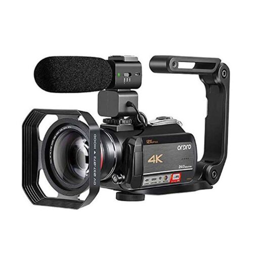 Caméscope Vidéo Numérique 4K avec Vision Nocturne WiFi et Zoom Optique 12x YONIS