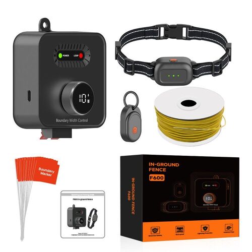 Clôture Électrique Filaire Pour Chiens 10 Niveaux 2 Colliers Étanches Yonis