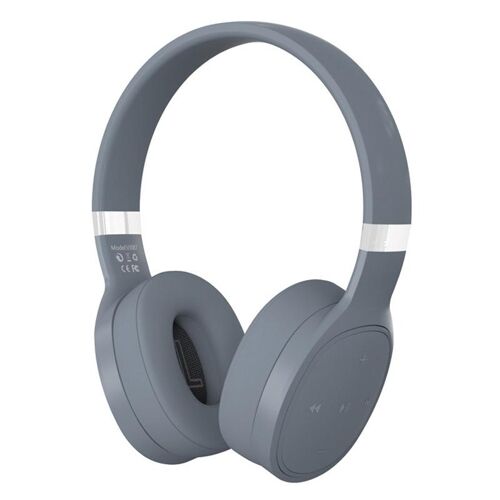 Casque Bluetooth Sans Fil Pour Jeu Vidéo Pliable 40 mm Basses Renforcées 8 à 10 h Gris YONIS