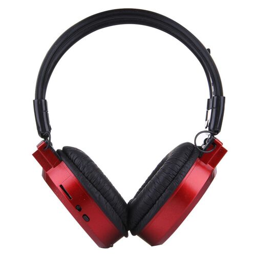 Casque Audio Sport Pliable Sans Fil Et Filaire Avec Écran LCD Et Carte TF Rouge YONIS