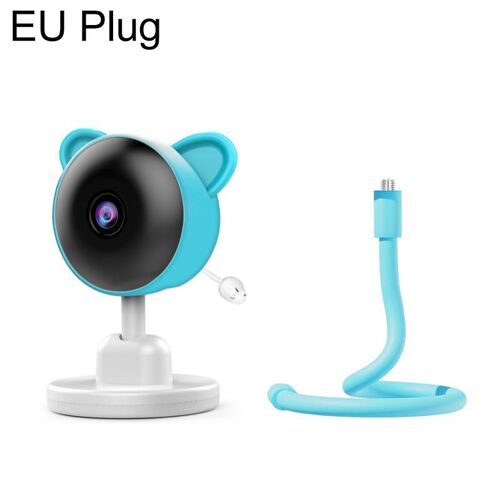Caméra De Surveillance Bébé Wi-Fi 1080p Vision Nocturne Audio Bidirectionnel Bleu Yonis