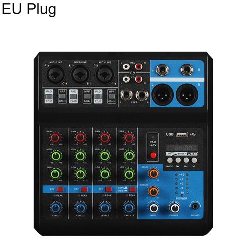 Table De Mixage Audio Bluetooth Pour Enregistrement USB Alimentation Fantôme 48 V YONIS