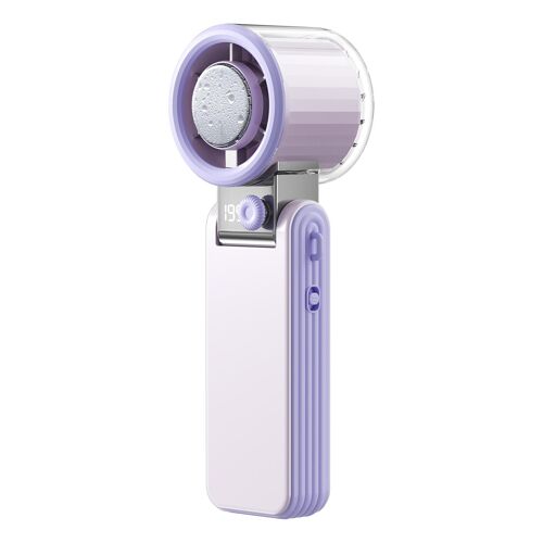 Ventilateur Portable Pliable À Main 10 W 3600 mAh Turbine Haute Vitesse Violet YONIS