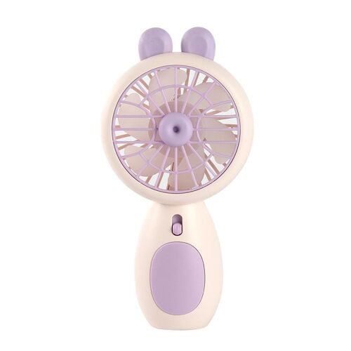 Mini Ventilateur Portable USB Rechargeable avec Veilleuse 2 Vitesses Rose YONIS