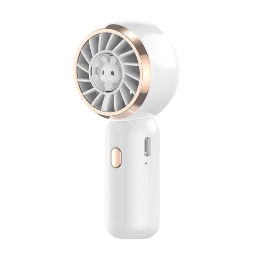 Mini Ventilateur Électrique Portable Rose À Turbine 3 Vitesses Type-C Blanc YONIS