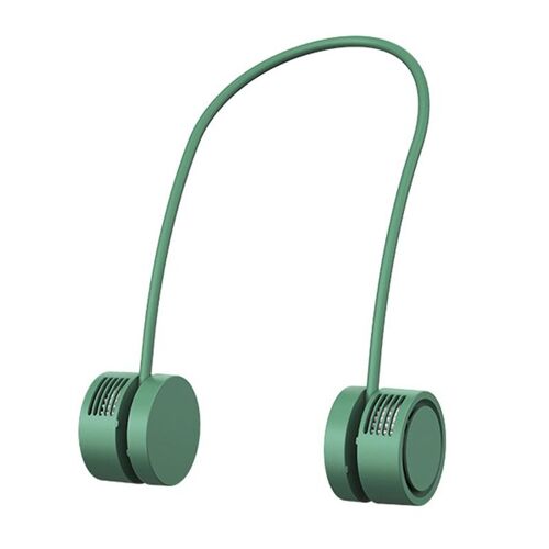 Mini Ventilateur De Cou Portable 1600mAh 3 Vitesses Réglables Silencieux Vert YONIS