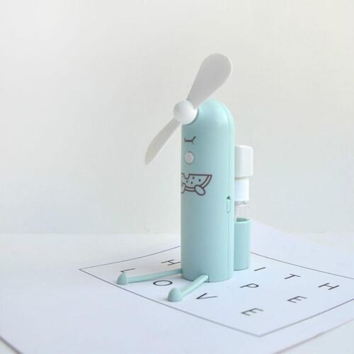 Mini Ventilateur Brumisateur USB Portable Avec Support De Téléphone Beige Vert YONIS