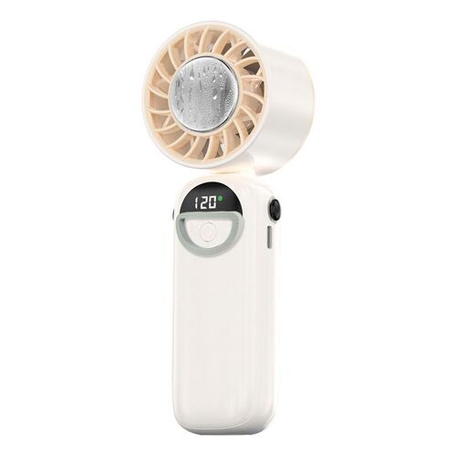Ventilateur Portable Pliable Avec Refroidissement ICE 120 Vitesses Beige YONIS