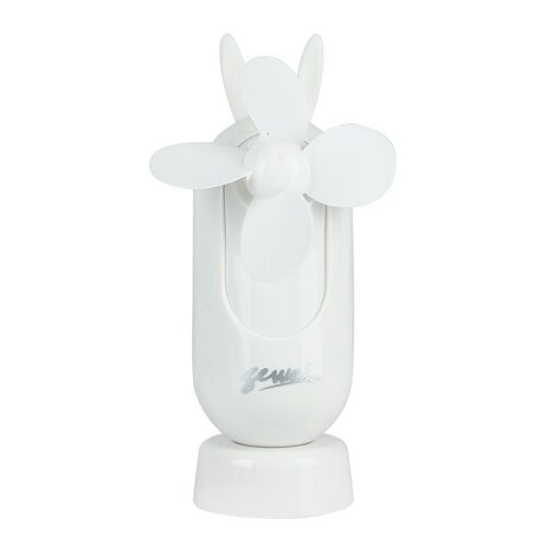 Ventilateur Portable à Main Silencieux Rechargeable USB Autonomie de 45 Minutes Blanc YONIS
