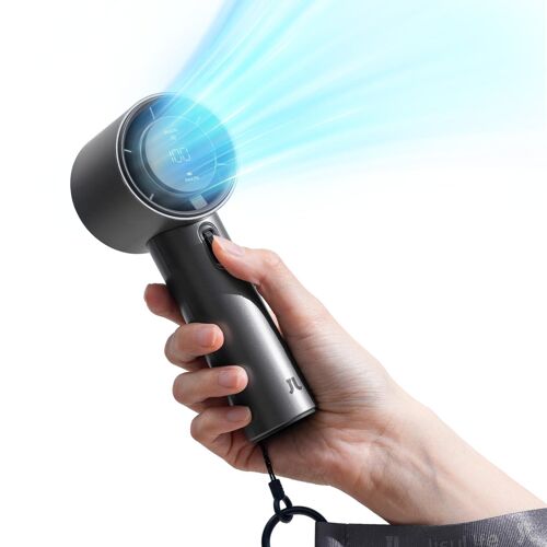 Mini Ventilateur Portable USB Rechargeable 18 W 100 Vitesses 5000 mAh Gris YONIS