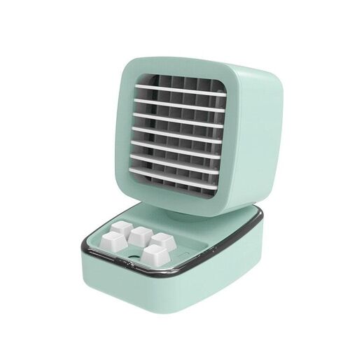 Mini Ventilateur Rafraîchisseur d'Air USB avec Brumisation Silencieux 12000 mAh Vert YONIS