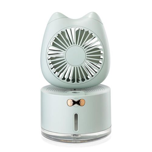 Ventilateur Brumisateur de Bureau 300 ml Rechargeable Batterie 2000 mAh Vert YONIS