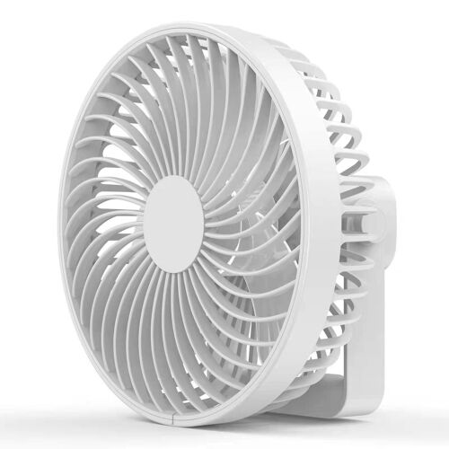 Ventilateur de Camping Portable Rechargeable avec Éclairage LED 4 Vitesses Blanc YONIS