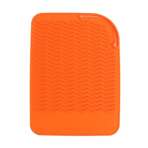Housse Isolante Pour Fer À Boucler En Silicone Pliable Antidérapante Orange Yonis