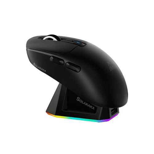 Souris De Jeu Sans Fil Triple Mode 22000 DPI 1000 Hz Avec Socle De Charge RGB Noir YONIS