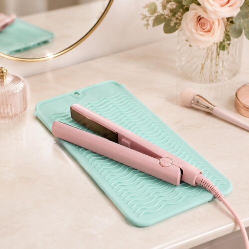 Tapis Pochette En Silicone Thermorésistant 2 En 1 Pour Fer À Lisser Et Fer À Boucler Yonis